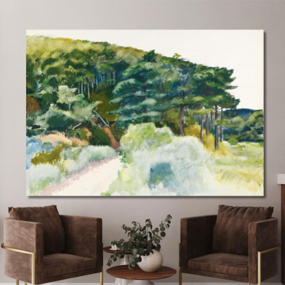 Alberi Su Una Collina Edward Hopper eho87 quadro stampato su tela