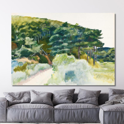 Alberi Su Una Collina Edward Hopper eho87 quadro stampato su tela