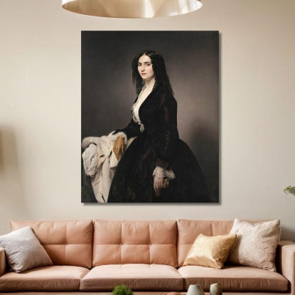 Ritratto Della Cantante Matilde Juva Branca Francesco Hayez fhy13 quadro stampato su tela
