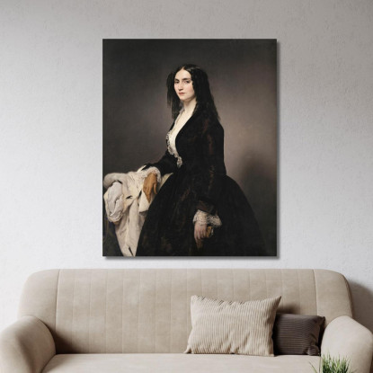 Ritratto Della Cantante Matilde Juva Branca Francesco Hayez fhy13 quadro stampato su tela