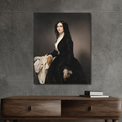 Ritratto Della Cantante Matilde Juva Branca Francesco Hayez fhy13 quadro stampato su tela