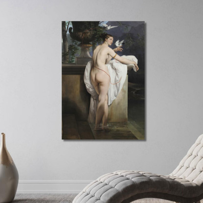 Venere Che Scherza Con Due Colombe Ritratto Della Ballerina Carlotta Chabert Francesco Hayez fhy17 quadro stampato su tela