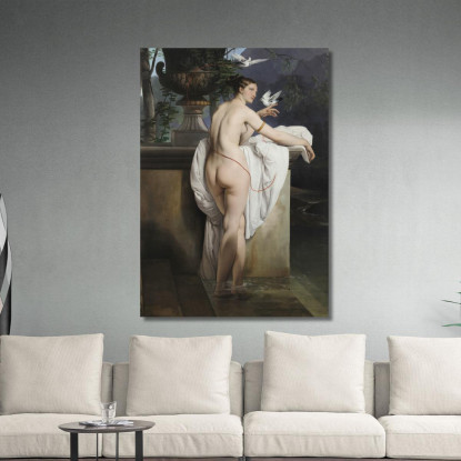 Venere Che Scherza Con Due Colombe Ritratto Della Ballerina Carlotta Chabert Francesco Hayez fhy17 quadro stampato su tela