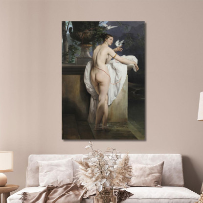 Venere Che Scherza Con Due Colombe Ritratto Della Ballerina Carlotta Chabert Francesco Hayez fhy17 quadro stampato su tela
