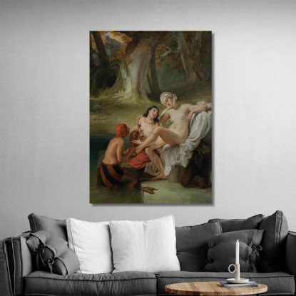 Betsabea Al Bagno Francesco Hayez fhy28 quadro stampato su tela