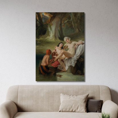 Betsabea Al Bagno Francesco Hayez fhy28 quadro stampato su tela