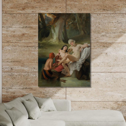 Betsabea Al Bagno Francesco Hayez fhy28 quadro stampato su tela