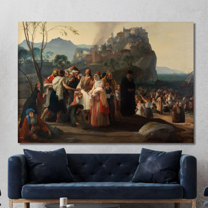I Profughi Di Parga Francesco Hayez fhy33 quadro stampato su tela