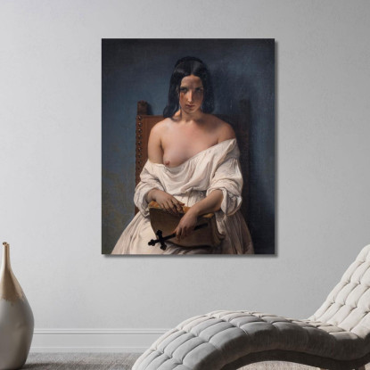 La Meditazione Francesco Hayez fhy34 quadro stampato su tela