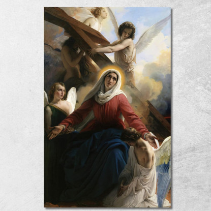 La Vergine Addolorata Con Gli Angioli E I Segni Della Passione Francesco Hayez fhy35 quadro stampato su tela