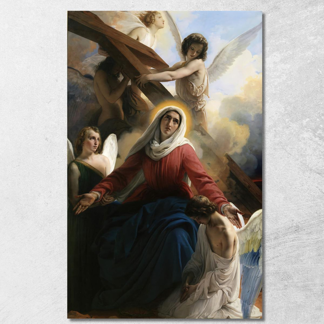 La Vergine Addolorata Con Gli Angioli E I Segni Della Passione Francesco Hayez fhy35 quadro stampato su tela