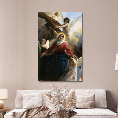 La Vergine Addolorata Con Gli Angioli E I Segni Della Passione Francesco Hayez fhy35 quadro stampato su tela