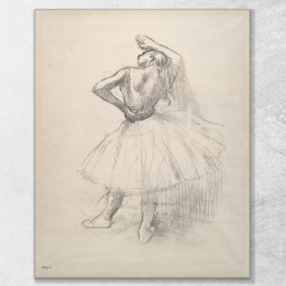Ballerino In Piedi Braccio Destro Alzato Edgar Degas edg145 quadro stampato su tela