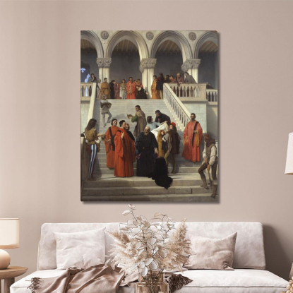 Gli Ultimi Momenti Del Doge Marino Faliero Francesco Hayez fhy46 quadro stampato su tela
