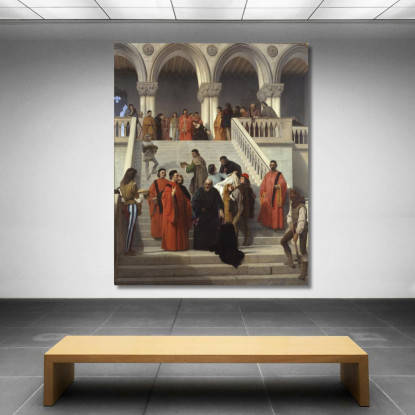 Gli Ultimi Momenti Del Doge Marino Faliero Francesco Hayez fhy46 quadro stampato su tela