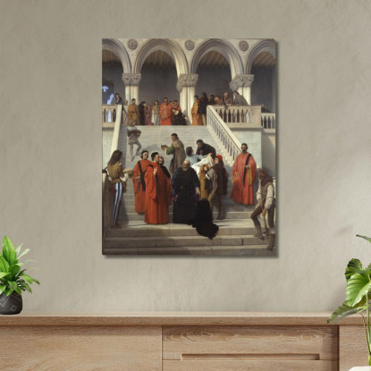 Gli Ultimi Momenti Del Doge Marino Faliero Francesco Hayez fhy46 quadro stampato su tela