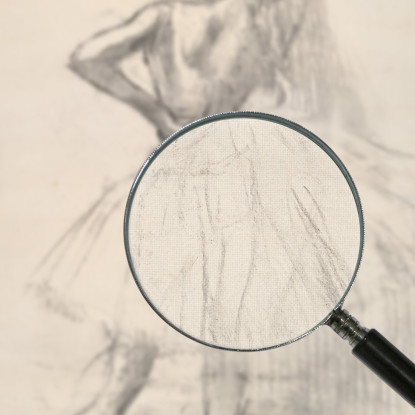 Ballerino In Piedi Braccio Destro Alzato Edgar Degas edg145 quadro stampato su tela