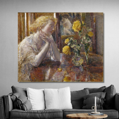 Maresciallo Niel Roses Frederick Childe Hassam fch7 quadro stampato su tela