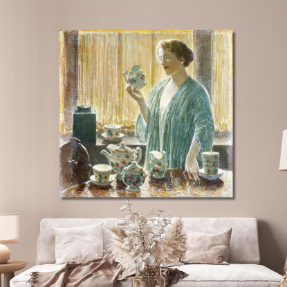 Set Da Tè Alla Fragola Frederick Childe Hassam fch16 quadro stampato su tela