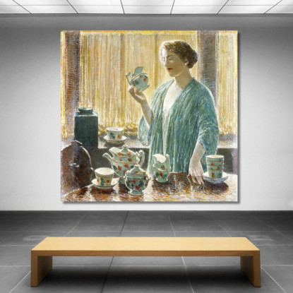 Set Da Tè Alla Fragola Frederick Childe Hassam fch16 quadro stampato su tela