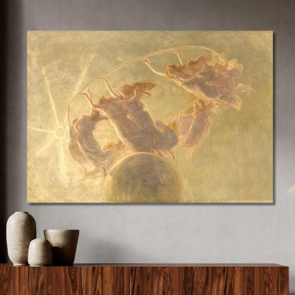 Dettaglio Della Danza Delle Ore Gaetano Previati gpr2 quadro stampato su tela