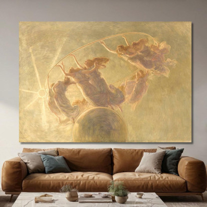 Dettaglio Della Danza Delle Ore Gaetano Previati gpr2 quadro stampato su tela