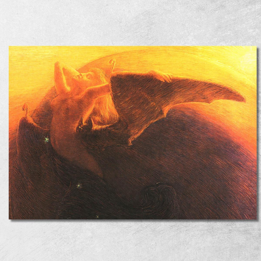 Il Giorno Sveglia La Notte Gaetano Previati gpr4 quadro stampato su tela