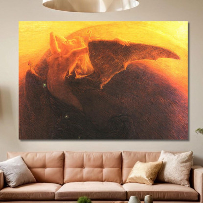 Il Giorno Sveglia La Notte Gaetano Previati gpr4 quadro stampato su tela