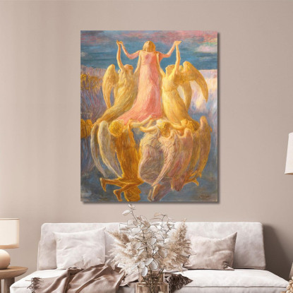 Assunzione Gaetano Previati gpr8 quadro stampato su tela