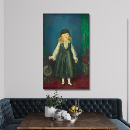 Anne Con Un Parasole Giapponese George Bellows gbl1 quadro stampato su tela