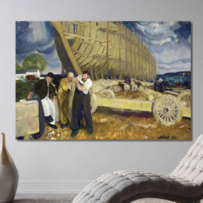 Costruttori Di Navi George Bellows gbl2 quadro stampato su tela