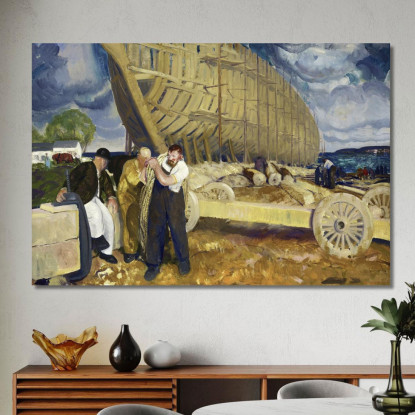 Costruttori Di Navi George Bellows gbl2 quadro stampato su tela