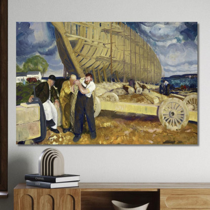 Costruttori Di Navi George Bellows gbl2 quadro stampato su tela