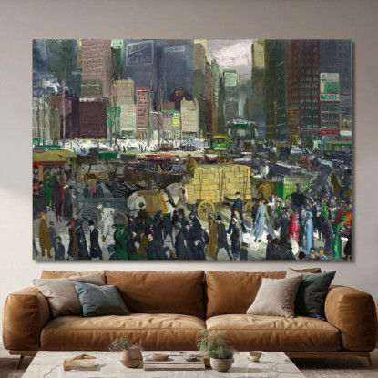 New York George Bellows gbl14 quadro stampato su tela