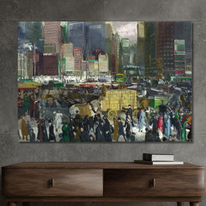 New York George Bellows gbl14 quadro stampato su tela