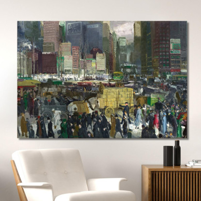 New York George Bellows gbl14 quadro stampato su tela