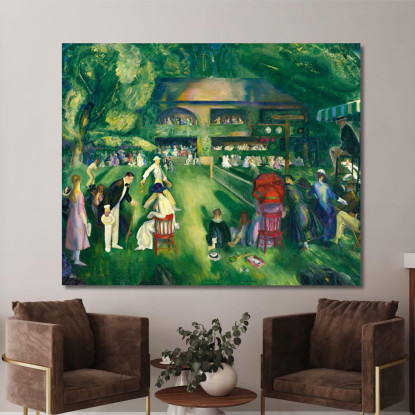 Tennis A Newport George Bellows gbl19 quadro stampato su tela