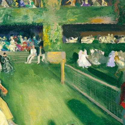 Tennis A Newport George Bellows gbl19 quadro stampato su tela