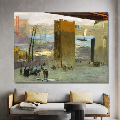 Il Condominio Solitario George Bellows gbl22 quadro stampato su tela