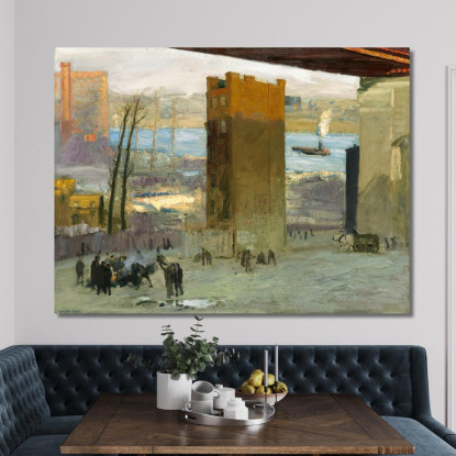 Il Condominio Solitario George Bellows gbl22 quadro stampato su tela