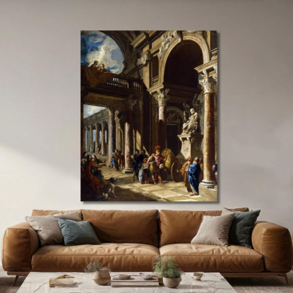 Alessandro Magno Taglia Il Nodo Gordiano Giovanni Paolo Pannini gpp1 quadro stampato su tela