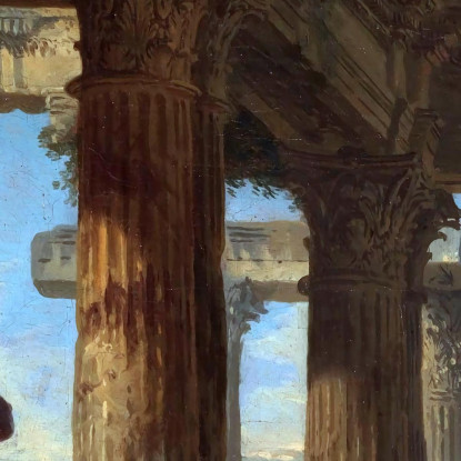 Figure Tra Le Rovine Con Il Profeta Giovanni Paolo Pannini gpp7 quadro stampato su tela