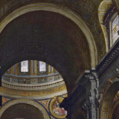Interno Di San Pietro 2 Roma Giovanni Paolo Pannini gpp13 quadro stampato su tela