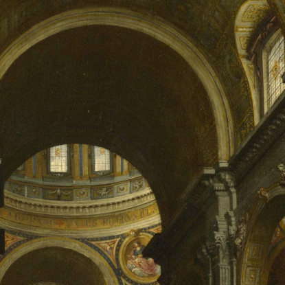 Interno Di San Pietro 3 Roma Giovanni Paolo Pannini gpp14 quadro stampato su tela