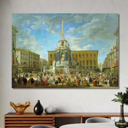 Piazza Farnese Giovanni Paolo Pannini gpp25 quadro stampato su tela