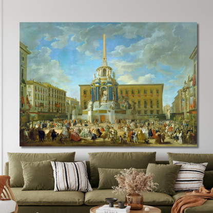 Piazza Farnese Giovanni Paolo Pannini gpp25 quadro stampato su tela