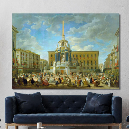 Piazza Farnese Giovanni Paolo Pannini gpp25 quadro stampato su tela