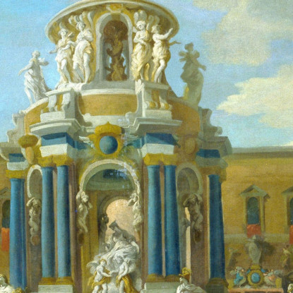 Piazza Farnese Giovanni Paolo Pannini gpp25 quadro stampato su tela
