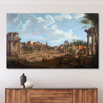 Vista Di Roma Giovanni Paolo Pannini gpp26 quadro stampato su tela
