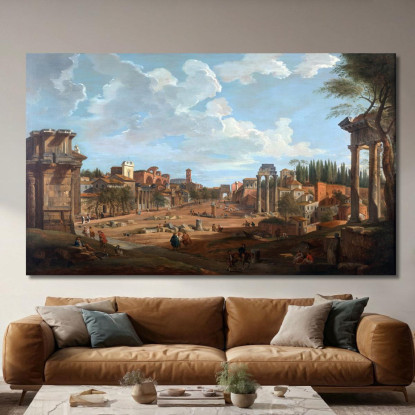 Vista Di Roma Giovanni Paolo Pannini gpp26 quadro stampato su tela
